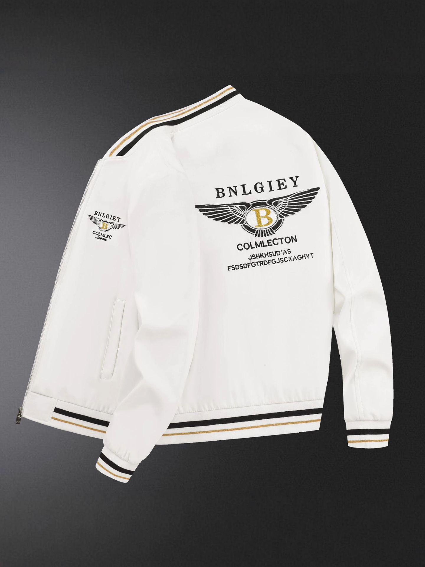 Men New European Style B Letter Heavy Embroidery Jacket Slim Fit Cool Stylish Fashion Coat Soft Comfortable Casual Daily Street Outerwear For Men