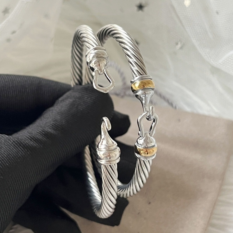DY Cable Jewelry Designer Davidjersey Yurmannn Luxury Bracelet For Woman Men Luxe Bangle D Y Trendy Twisted Hook Closed Bracelet DB98