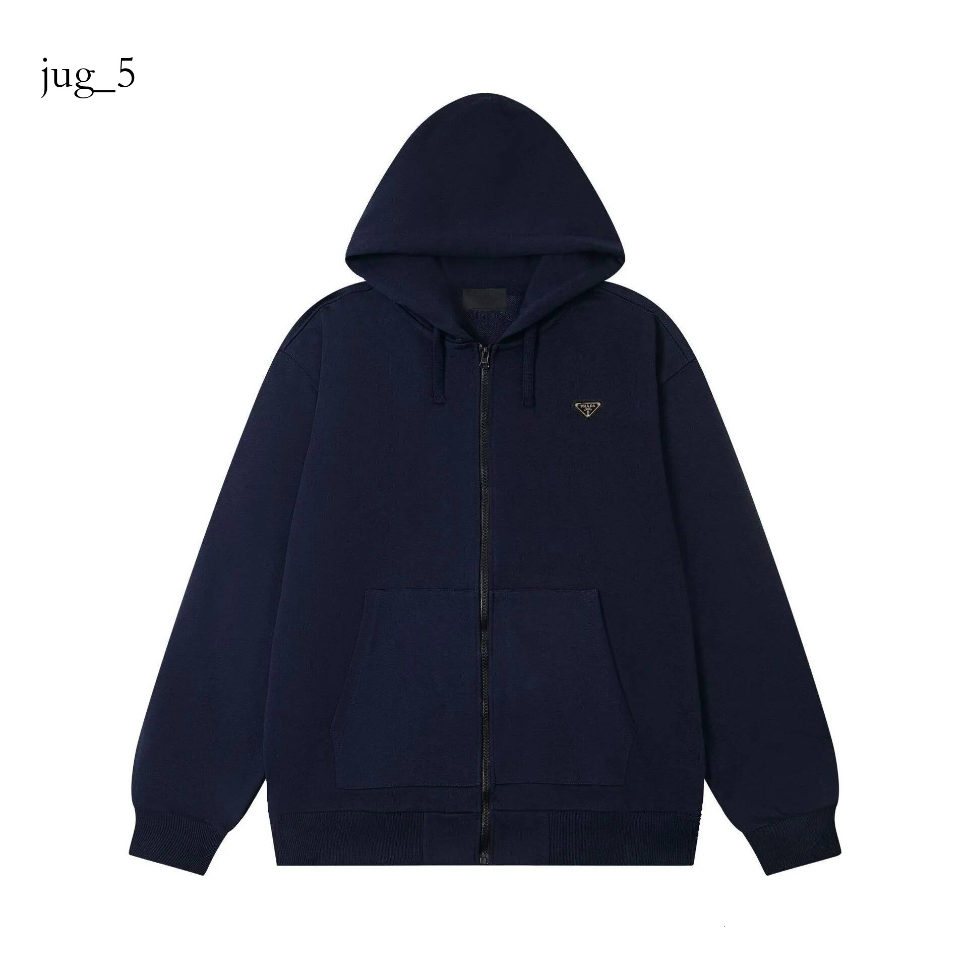 Triangle hoodie designer man woman hoodies new model logo luxury brand hooded zip up for men and women couple's hip hop unisex style pradmen ja