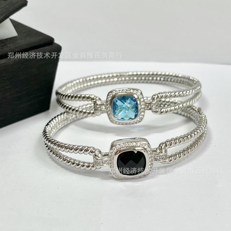 DY Cable Jewelry Designer Davidjersey Yurmannn Luxury Bracelet For Woman Men Luxe Bangle D Y Trendy Zirconia Double Ring Closed Bracelet DB96