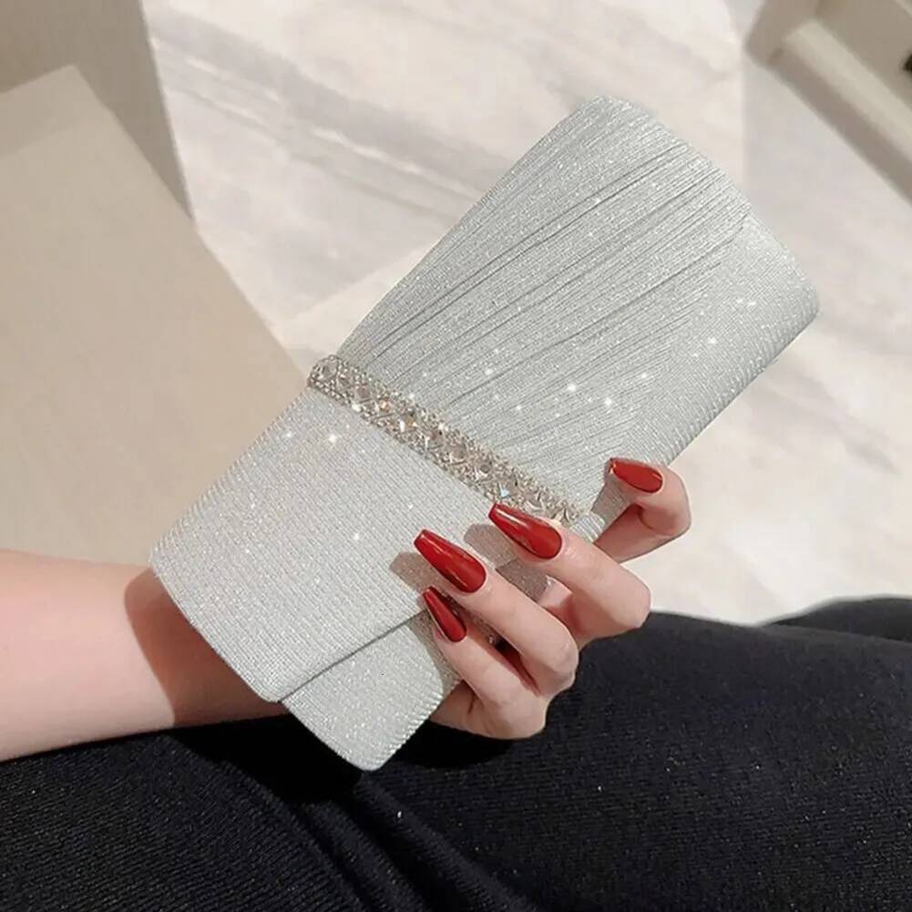 Evening Bag Fashion Ladies Sequins Clutches Evening Bags Glitter Banquet dinner Handbags Women Chain Shoulder Dinner Bag Wedding Party Clutch T1
