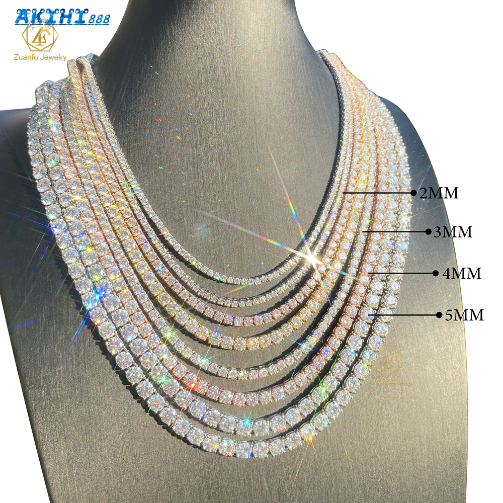 10K Gold Jewelry 2mm 3mm 4mm Tennis Chain D VS1 HPHT CVD Lab Grown Bracelet