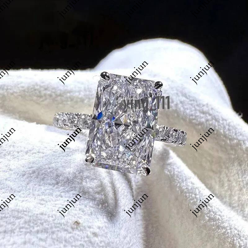 2 3 5 6 8 10 Carat Real Solid 18K White Gold Radiant shape DVVS1 moissanite Diamonds Women Wedding Party Engagement Ring