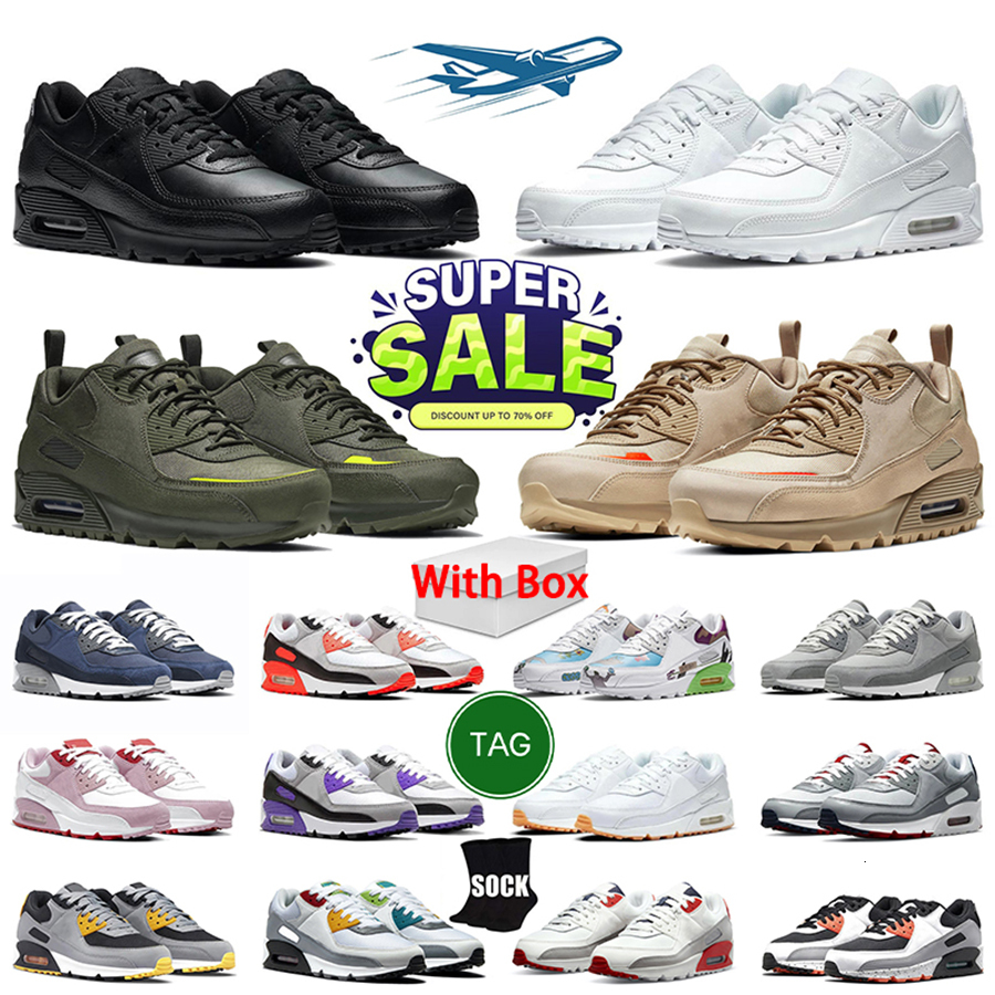 Designer 90 Running Sport Shoes men neon 90s Sneakers Black white Baltic Blue Cool Gradient Pink Foam Aurora Green Athleisure Gusto Outdoor Recreati
