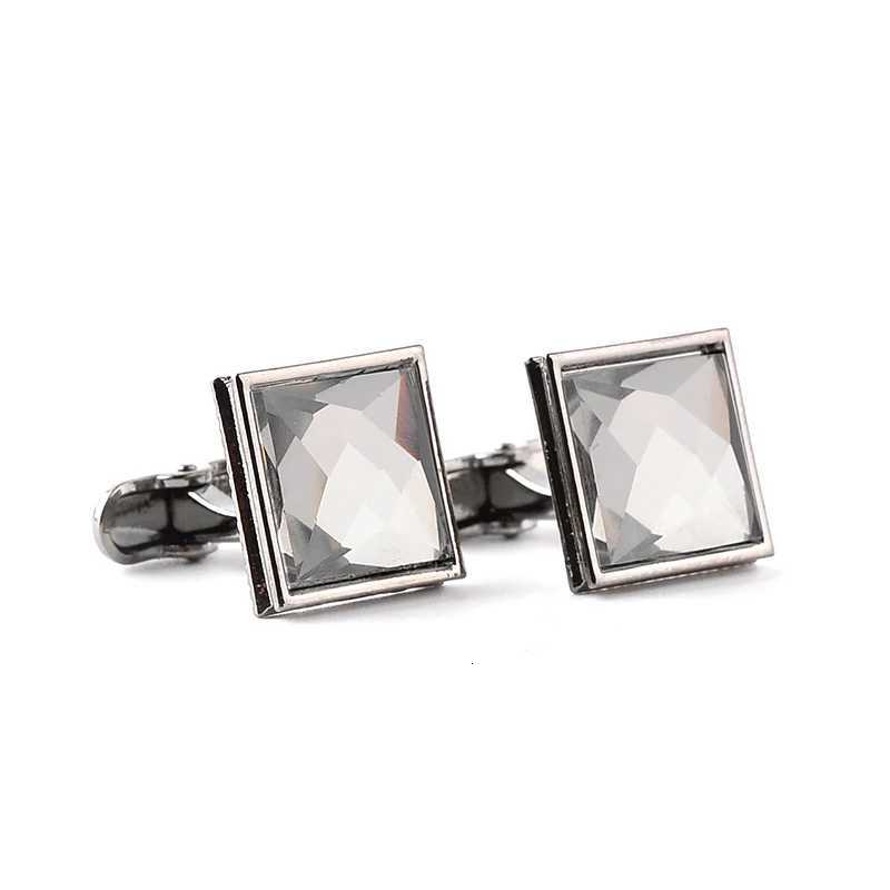 Fashion Cuff Links Luxury Elegant Men's Cufflinks Vintage White Purple Crystal Cufflink Male French Shirt Wedding Grooms Gifts Cuff LinkW261017