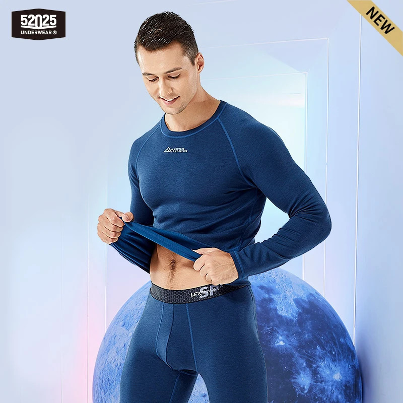 52025 Warm Thick Thermal Underwear for Men Premium Wool Silk and Graphene Blend Optimal Base Layer Cold Weather 261012