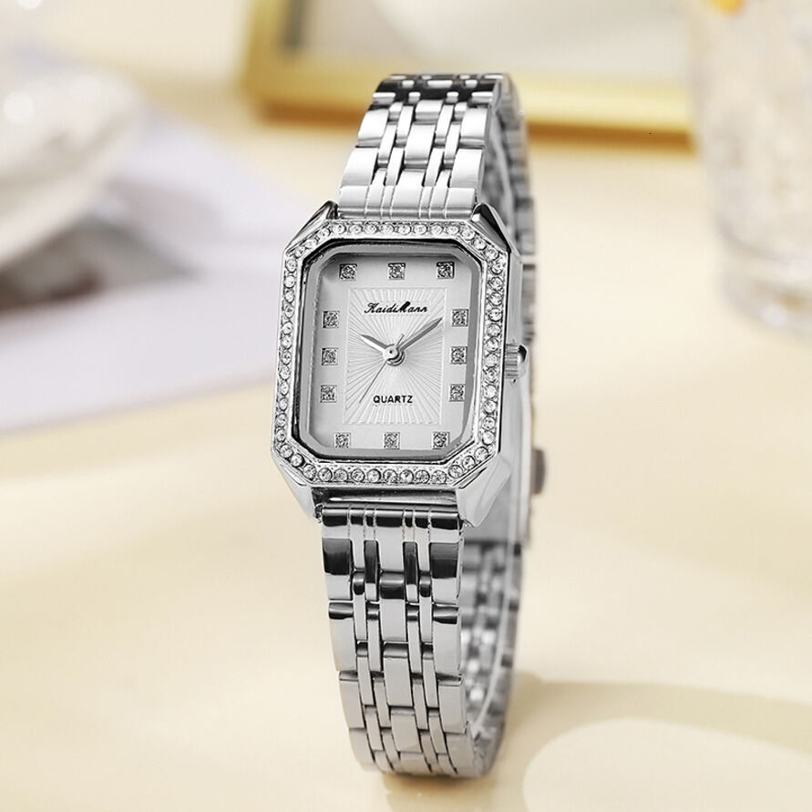 nd-Studded Women's Watch, Classic, quartz Simple, Fashionable, Popular Square Steel Band, ladies Cross-Border Foreign Trade ljh456
