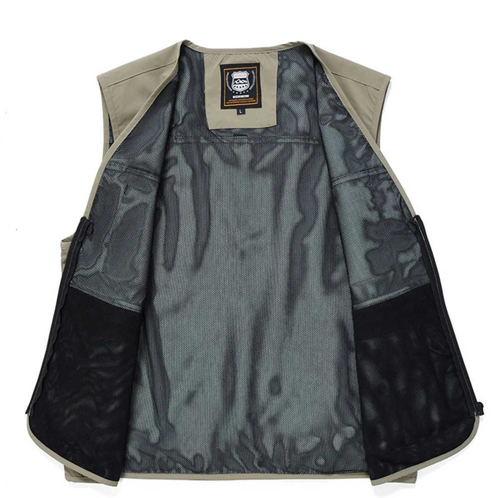 Men's Men's Brand Vests FGKKS Fashion Vest Solid Color Tooling Style Waistcoat Thin Multi-Pocket Casual Loose Vest for MenW261017