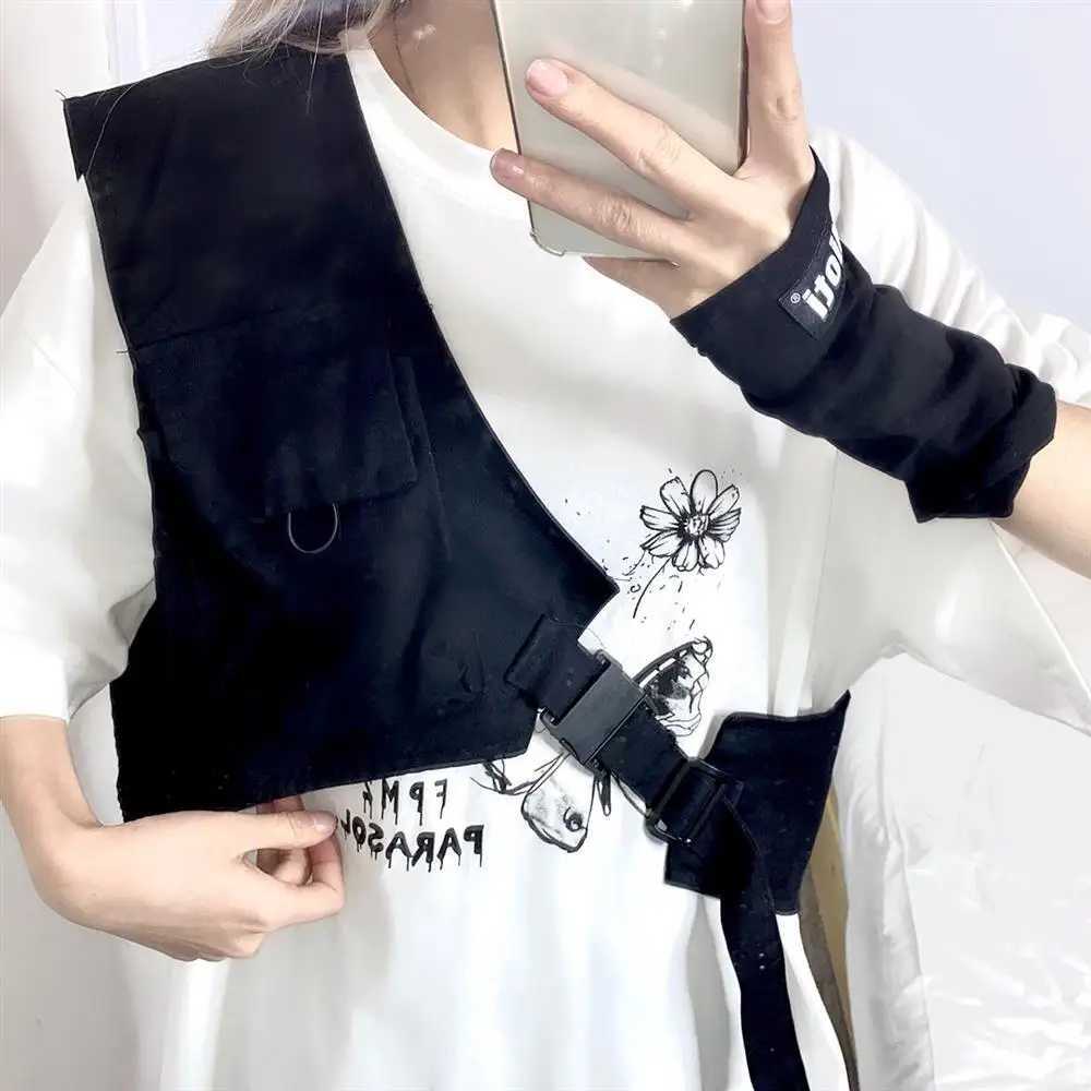 Vests Unisex Tactical Lightweight Men's Vest High Street Neutral Style Workwear Tank Top Matching All Seasons Fashionable Youth Casual WearW261