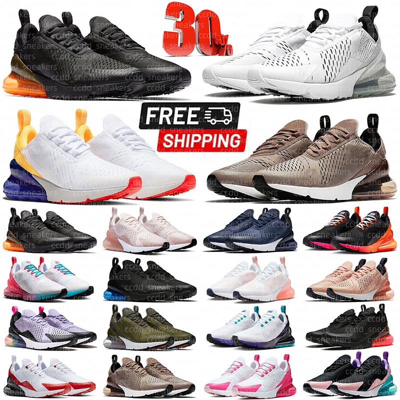 Free Shipping With Box 270 270s Design Running shoes women mens trainers Black White Pink Red Dusty Cactus Barely Rose University Be True Variety Co