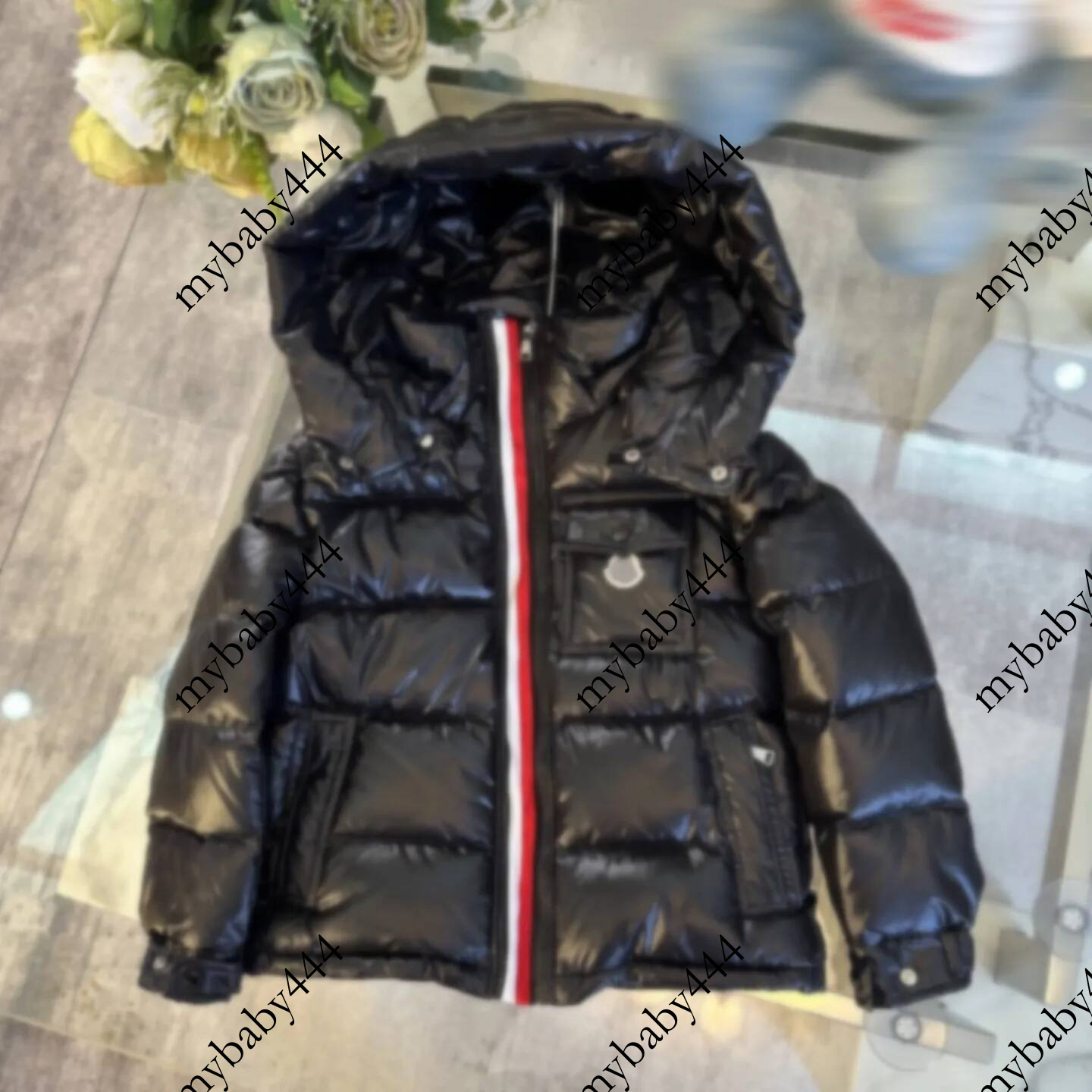 2026 New Luxury Kid Hood Baby Coat Hoodies With Chest Pocket And Logo Kids Clothes Girl Boy Down Winter Jacket Red cologne Woven Tape perfume Birthd