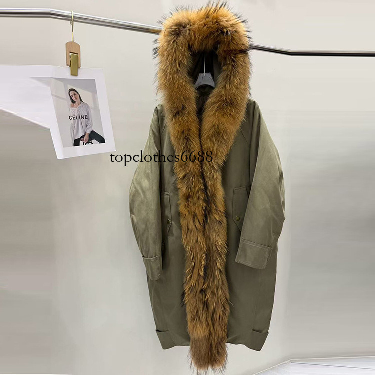 2026 Winter New Luxury Large Fur Collar Down Jacket Women's Mid-Length Over-the-Knee Loose Thickened Parka Hooded Coat