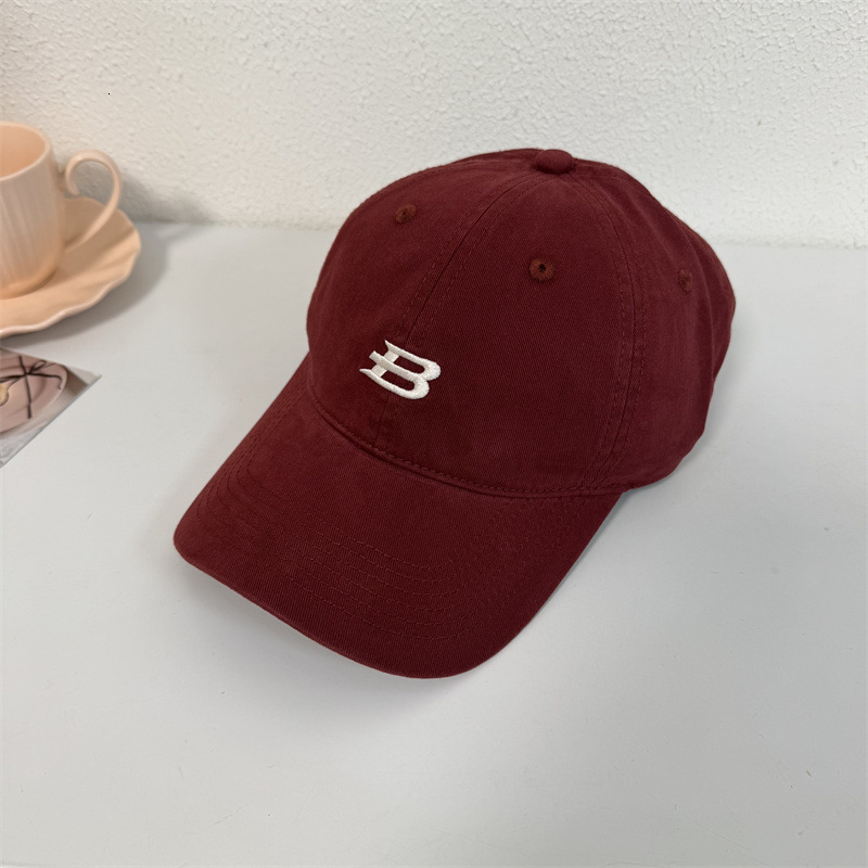 Letter B Duckbill for Women Large Head Circumference 2025 New Baseball Cap Face Slimming Casual Versatile Men's Sun Hat