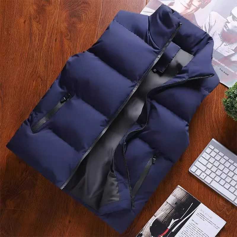 Vests Lightweight Padded Vest Men's Jacket Men's Casual Style Winter Clothes Slim Fit Large Size down Jacket Stand Collar 3D PocketW261017