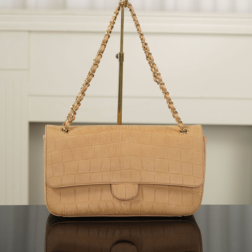 Alligator Suede Maxi Flap bag Designer Women Chain Bag Master quality Shoulder Bag 32CM With Box X005A
