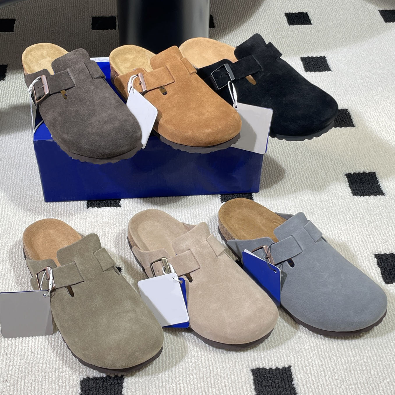 Top Designer Clogs Sandals Clog Slippers Cork Flat High Quality Fashion Summer Genuine Leather Slide Favourite Beach Casual Shoes Women Men Sheepski