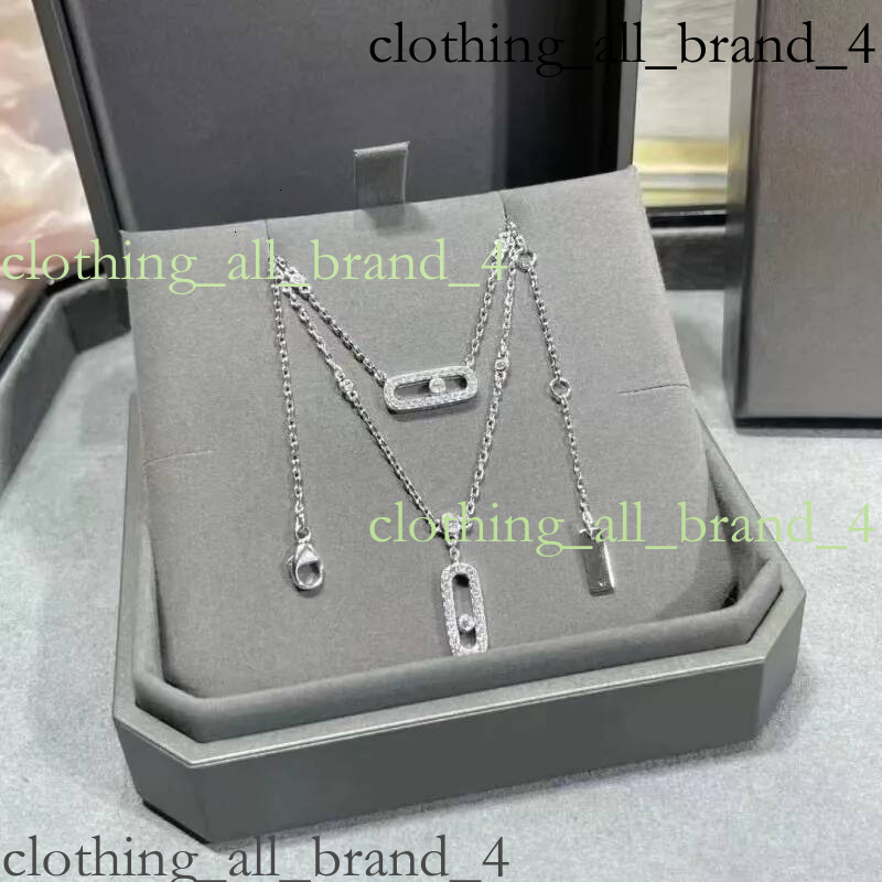 Designer Jewelry High Version Three Diamond Sliding Necklace Fashionable And Personalized Hollow Dynamic Full Pendant Collar Chain Bracelet Gold 202