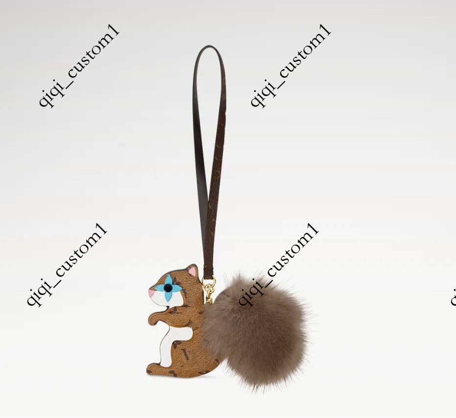 With BOX New Squirrel Designer Keychains High Quality Bag Charms Fashion Accessories Women Brand Keychain Lanyards
