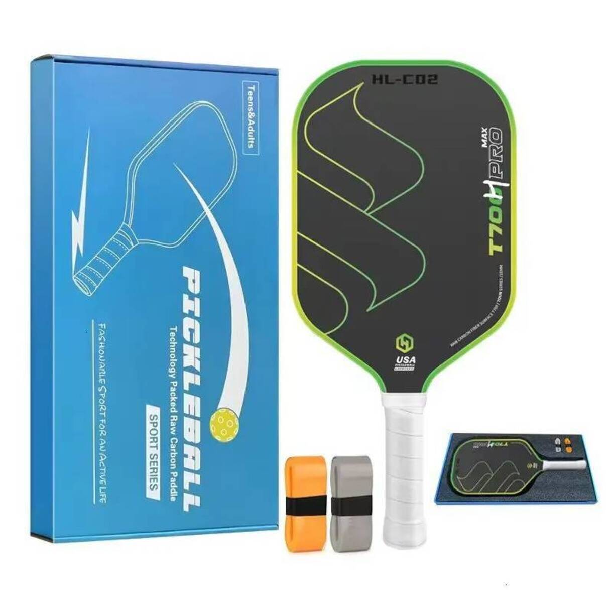 full high modulus carbon fiber competition racquets Multi-Piece Squash Racket Ball Grip Kits Tennis Racket Set: Carbon T700 + Glass * Fiber Packagin