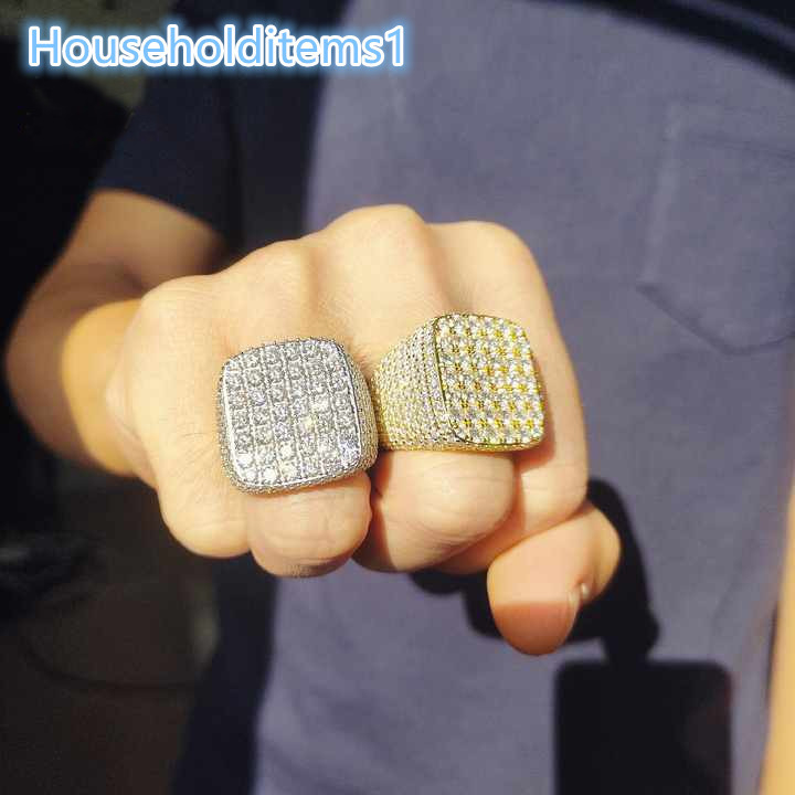 Square Shape Hiphop Pass Tester Moissanite Anniversary Ring 925 Silver Customized Design for Women Wedding Jewelry with GRA Cert