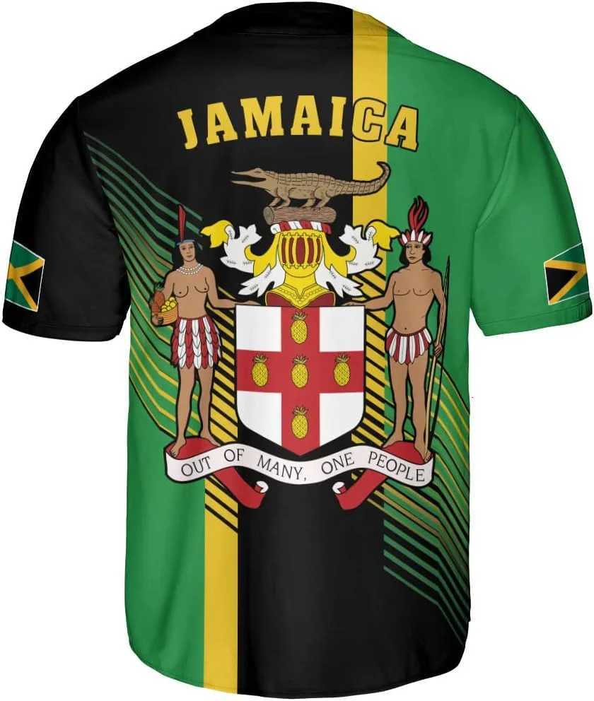 Jamaica Personalized Name Men's T-Shirts Design Patterns 3D Printed Fashion Men's Baseball Shirt Summer Street Unisex Baseball KZ33W261017