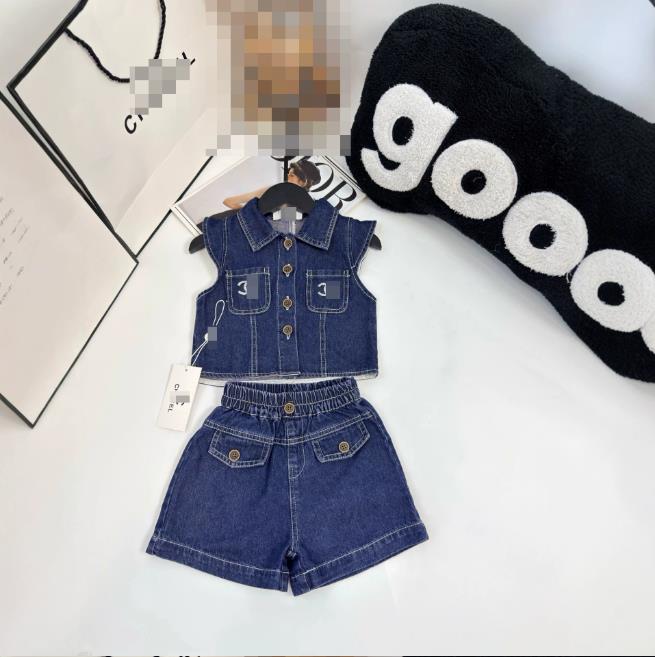 Summer Kids Designer Clothes Cute Two Piece Skirt Set Baby Girls Children Clothing Dresses Sets Short Sleeve Pullover T-shirt Pleated Cake Dress P84