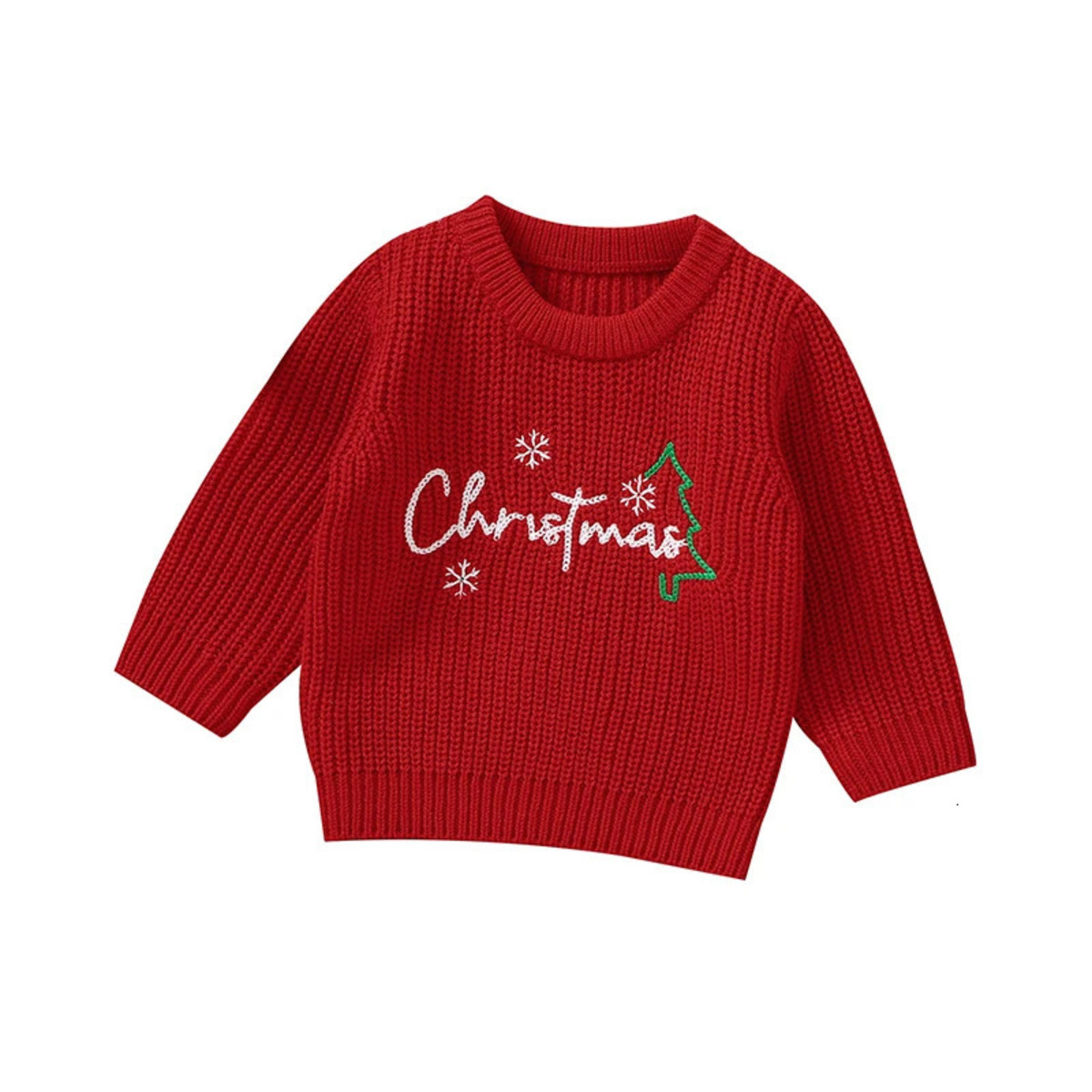 2026 New M2 New Winter Baby Christmas Sweaters Perfume Cologne Clothes Casual Red Crew Neck Long Sleeve Knit Halloween Born Infant Boys Girls Design