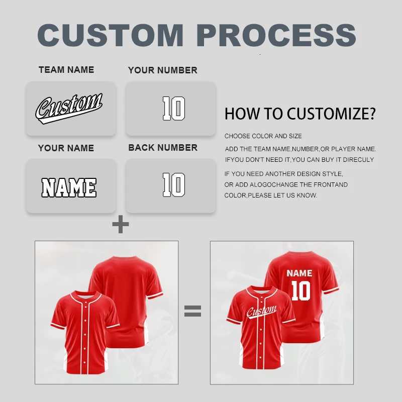 Jackets Customize Spirit Color Men's Full Button Baseball s Sublimation Printed Name Number Team Uniforms Men/Women/ VL1558W261017