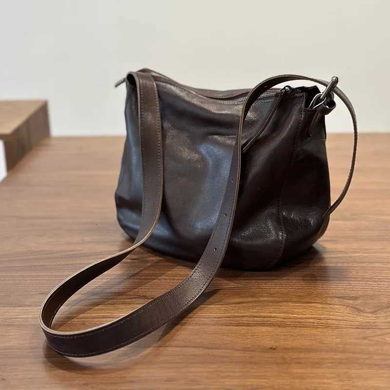 Evening Bags Johnature Simple Genuine Leather Women's Shoulder Bags 2026 New Nature Soft Cowhide Solid Color Versatile Crossbody Bags H261016