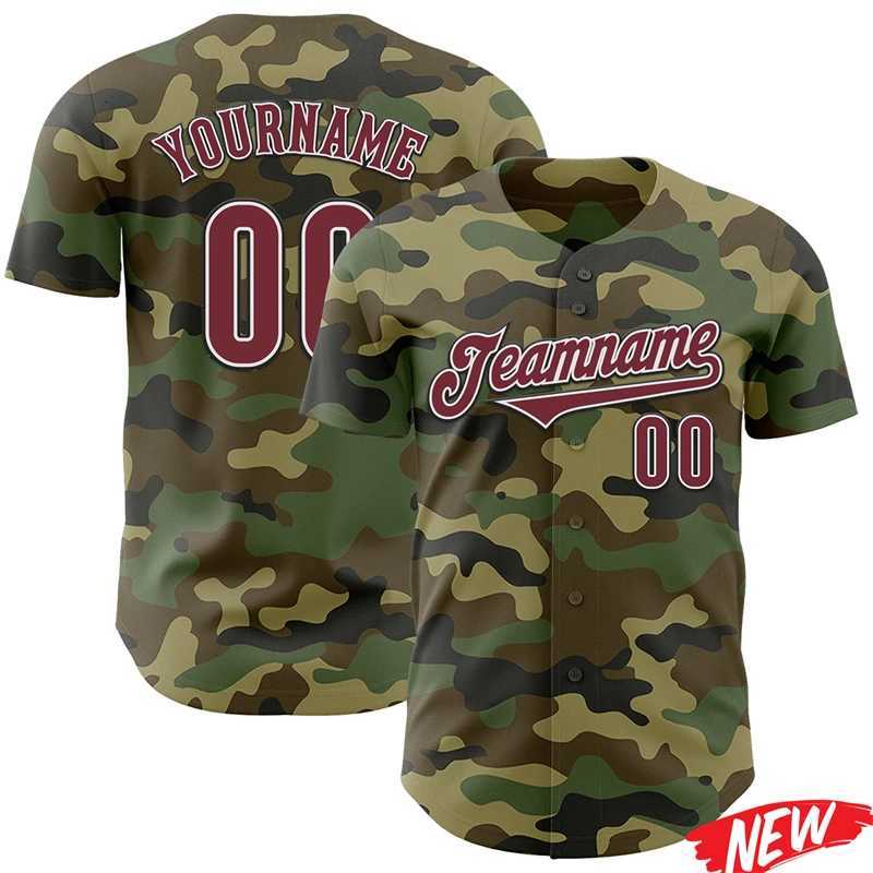 Design Custom Men's Camo T-Shirts Baseball For Men Personalized Team Name Number Sports T Shirt Summer Outdoor Quick Dry Tee ShirtsW261017