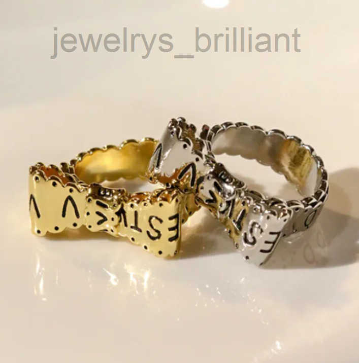 Designer Bow Letter Ring Fashion Bow Rings Women Ring Irregularly Wave Designed Couple's Ring Super Cool Metal Ring Women Perfect Gift For Holi