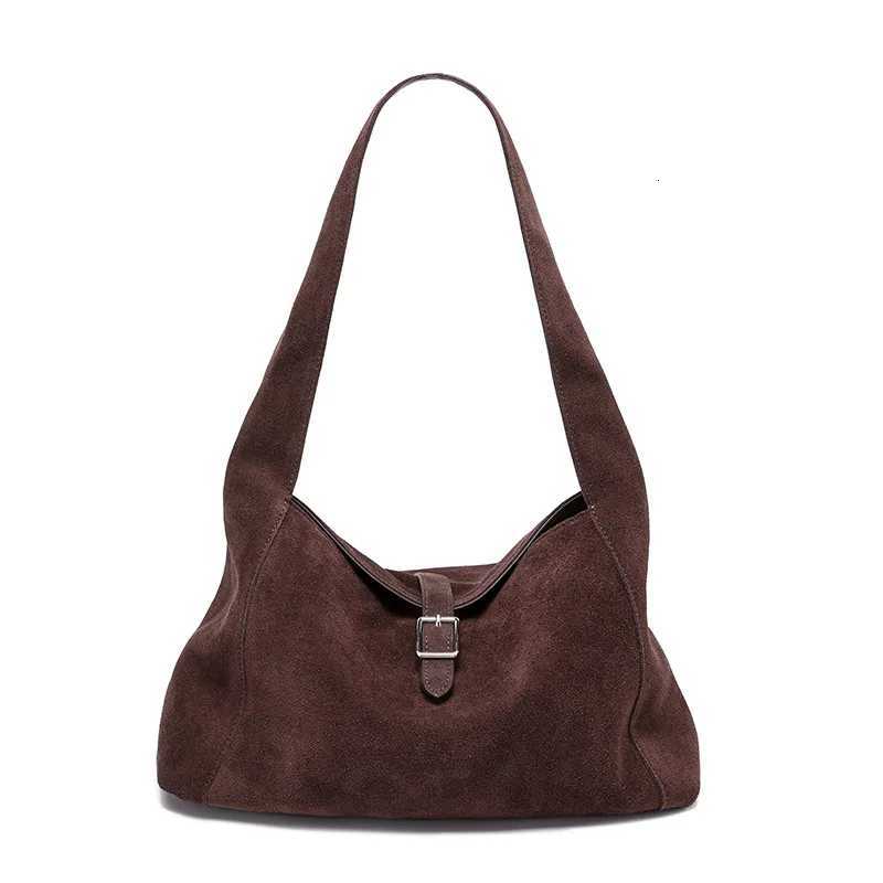 Evening Bags Winter Warm Faux Fur Lined Leather Tote Bag - Frosted Cowhide Underarm Hobo Bag Fashion Women's Shoulder Handbag H261016