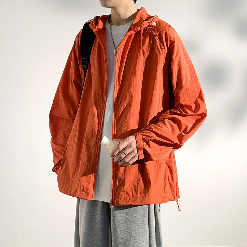 Men Summer UPF50 UV Sun Protection Hooded Jacket Loose Lightweight Breathable Windbreaker Casual Outdoor Fishing Hiking Sunscre 261010