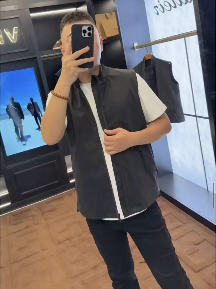 Mens Stand Collar Vest Waistcoat Zipper Sleeveless Gilet Water Resistant Classic Style Career Lightweight Breathable Layered Outerwear Tops For Men