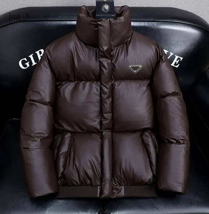 pradmen jacket Designer Down Parkas Puffer Jacket Windbreaker Coat Mens Metal Inverted Triangle Badge Loose Thick Hooded Bodyweary Sleeves aa5