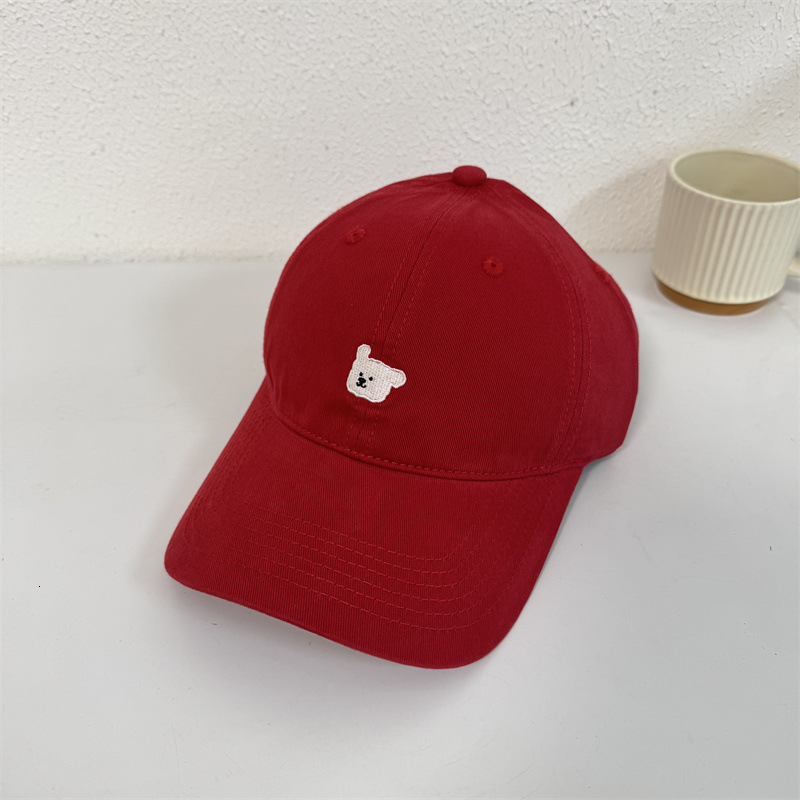 Sweet Cute Puppy Embroidered Denim Baseball for Women Korean Fashion Casual Versatile Soft Top College Style Duckbill Cap