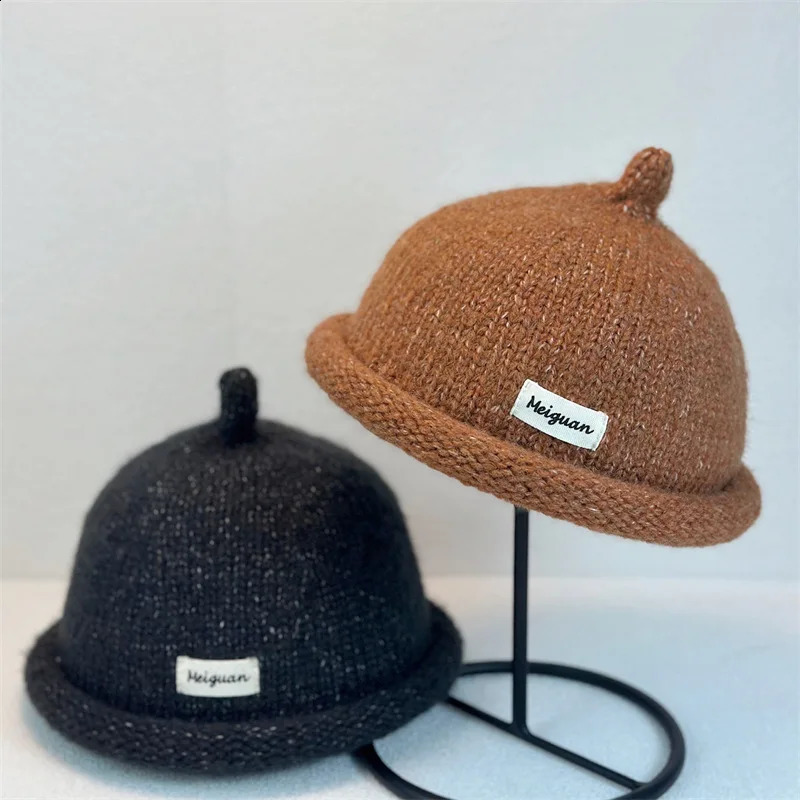 2025 Women's Winter Beanies Turned-up Brim Knitted Woolly Hat Keep Head Warm Knitted Cap Minimalist Style Fashion Accessories261016