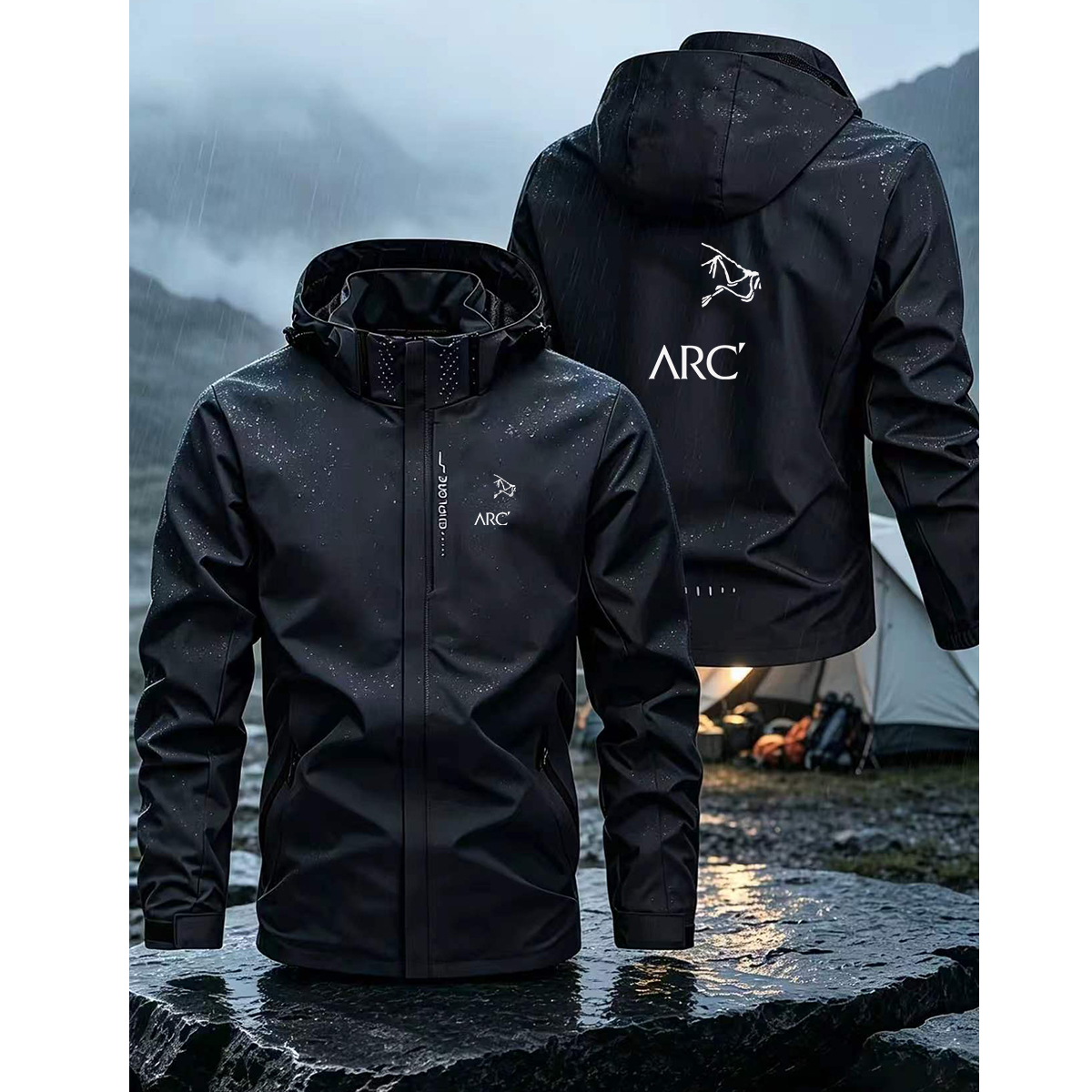 Designer Mens Jackets Coat West Coat Fashion Men's Hoodie Little Arc Pattern Print Zipper Sweater Vintage Spring And Winter High Street Trendy