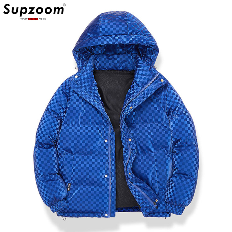 Supzoom New Arrival Casual Mens Winter Trendy Hooded Bread Couple Bright Face Starry Thickened Cotton-padded Coat Jackets