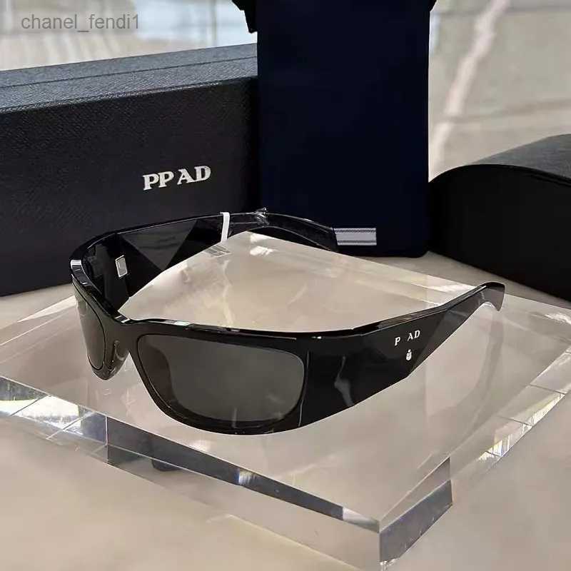 Y2K Wrap Around Sunglasses Men Women Retro Rectangle Black Shades UV400 Fashion Streetwear Outdoor Driving Sun Glasses