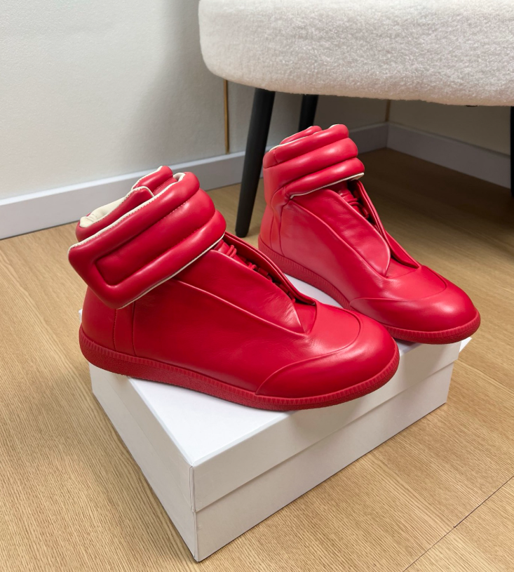 Ankle Boot Future Sneakers High Top Leather Sneaker Casual Shoes Red Black Men's Casual Fashion Trainers Walking Runner MM Luxury Designer Futu