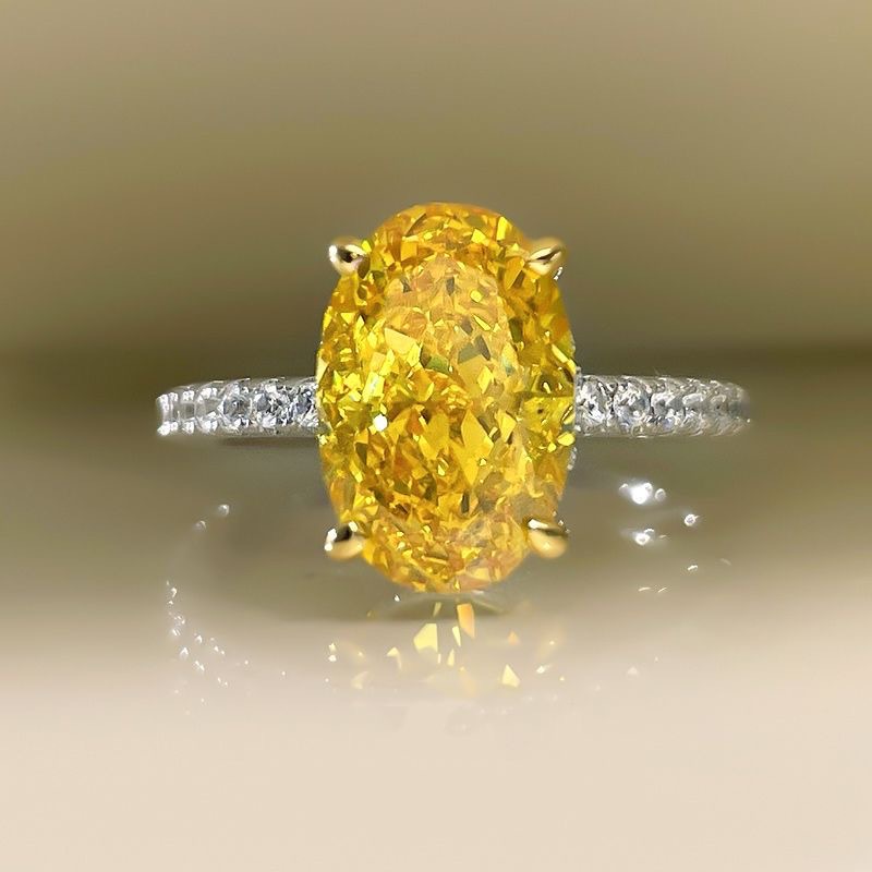 2026 Choucong Ins Top Sell Wedding Rings Sparkling Luxury Jewelry 925 Sterling Silver Large Oval Cut 6A Cubic Zirconia Party Elegant Women Bridal Ri