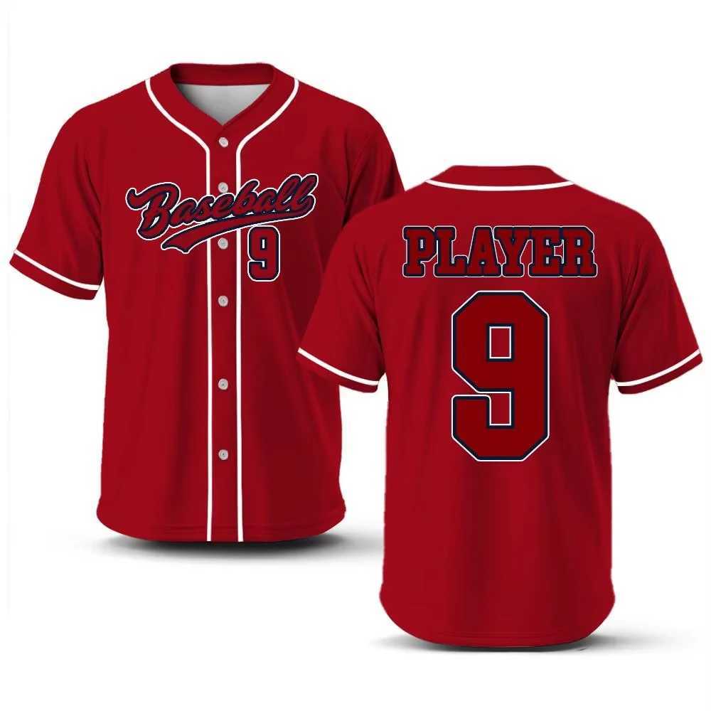 shirt Custom Men's New T-Shirts High-Quality Baseball Uniforms Summer Outdoor Breathable Sportswear Men Women's Baseball Fan Customizable