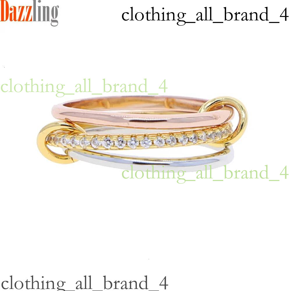 Designer Spinelli Kilcollin New Creative Zircon Stacked Four-Ring Set Finger For Women Fashion Inlaid Diamond Ring Internet Celebrity Accessory 4Bb
