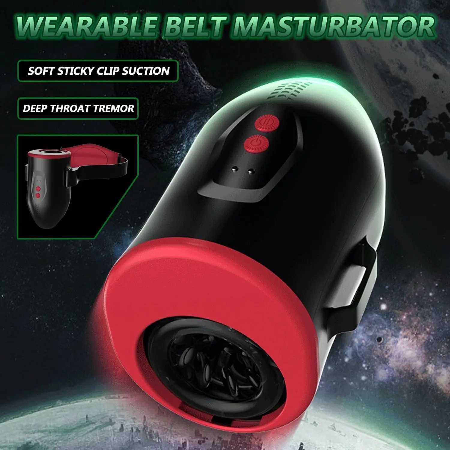 Strap Wearable Adult s Automatic Male Masturbators Cup Hands Free Masturbator Cup Thrusting Vibration with APP Control M261017