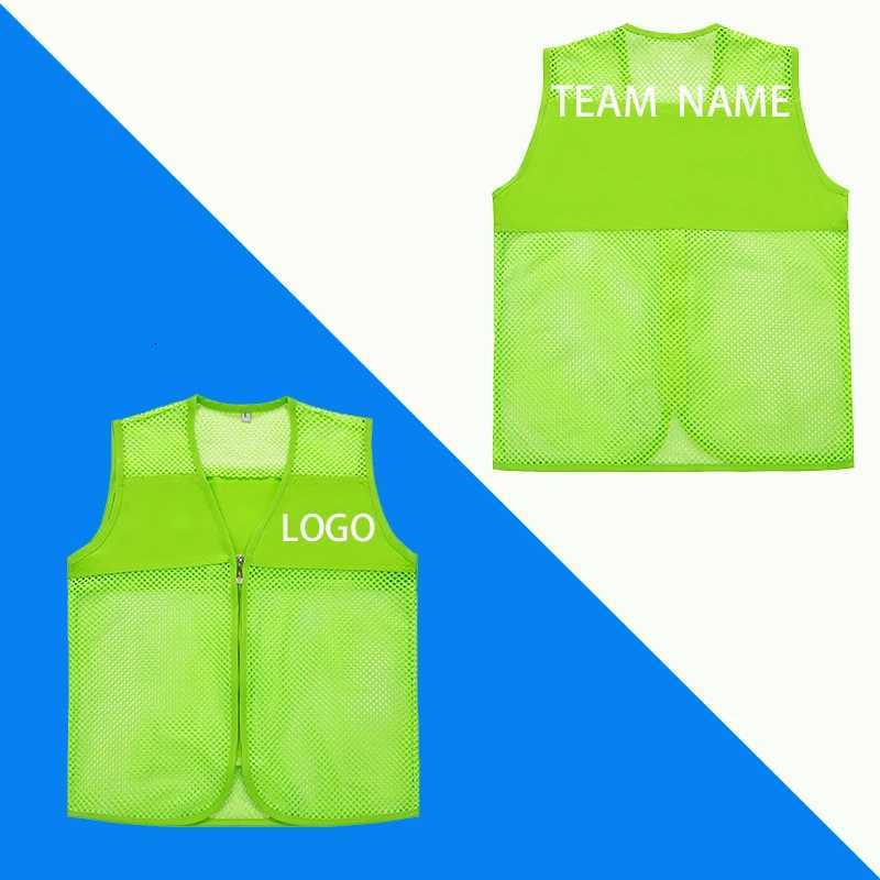 new Men's Vests casual Summer tooling all-match new men and women can wear mesh breathable vest custom printed brand textW261017
