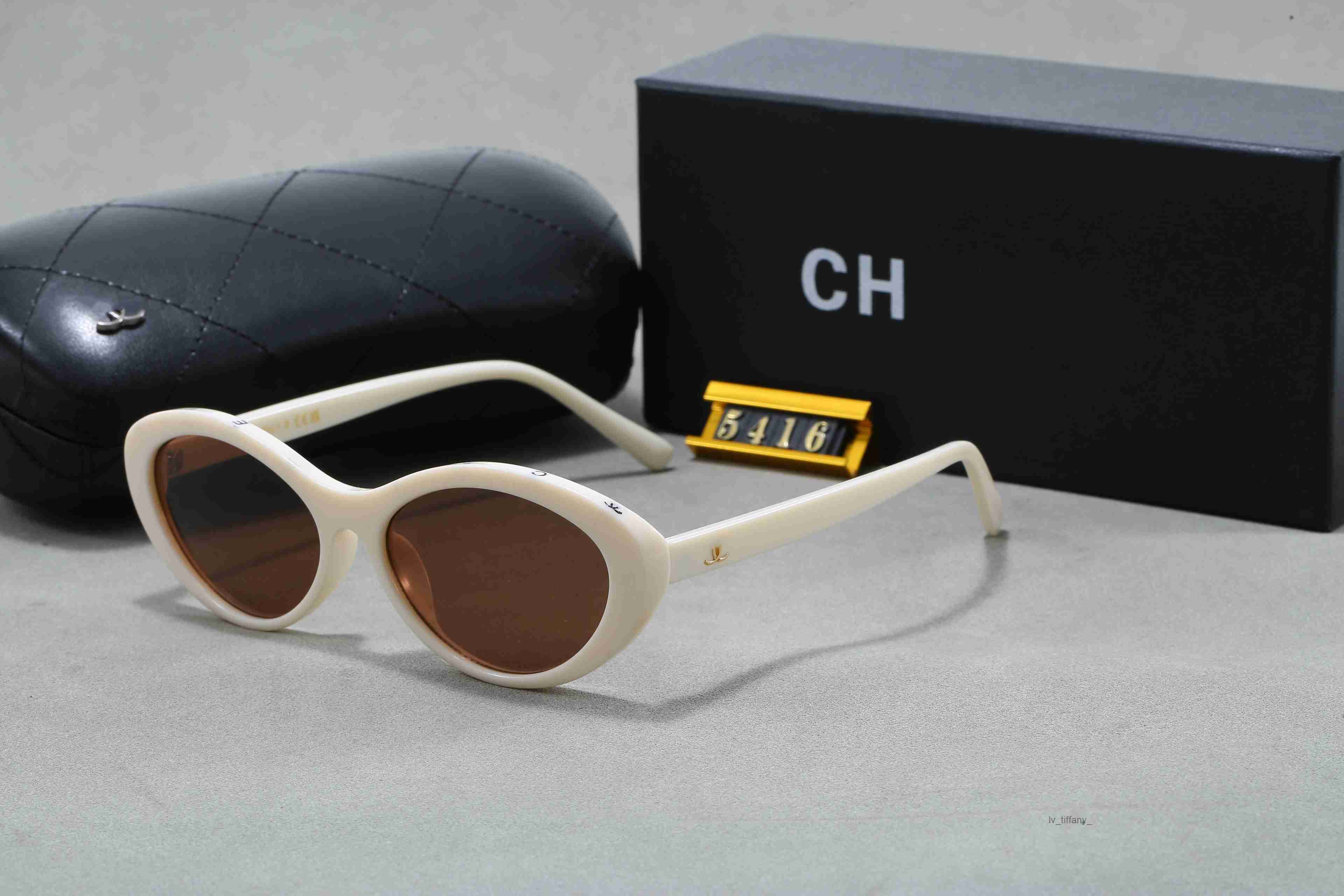 Designer Sunglasses for Women - Cream White Cat Eye Sunglasses with Brown Lens Retro UV400 European American Style Shades