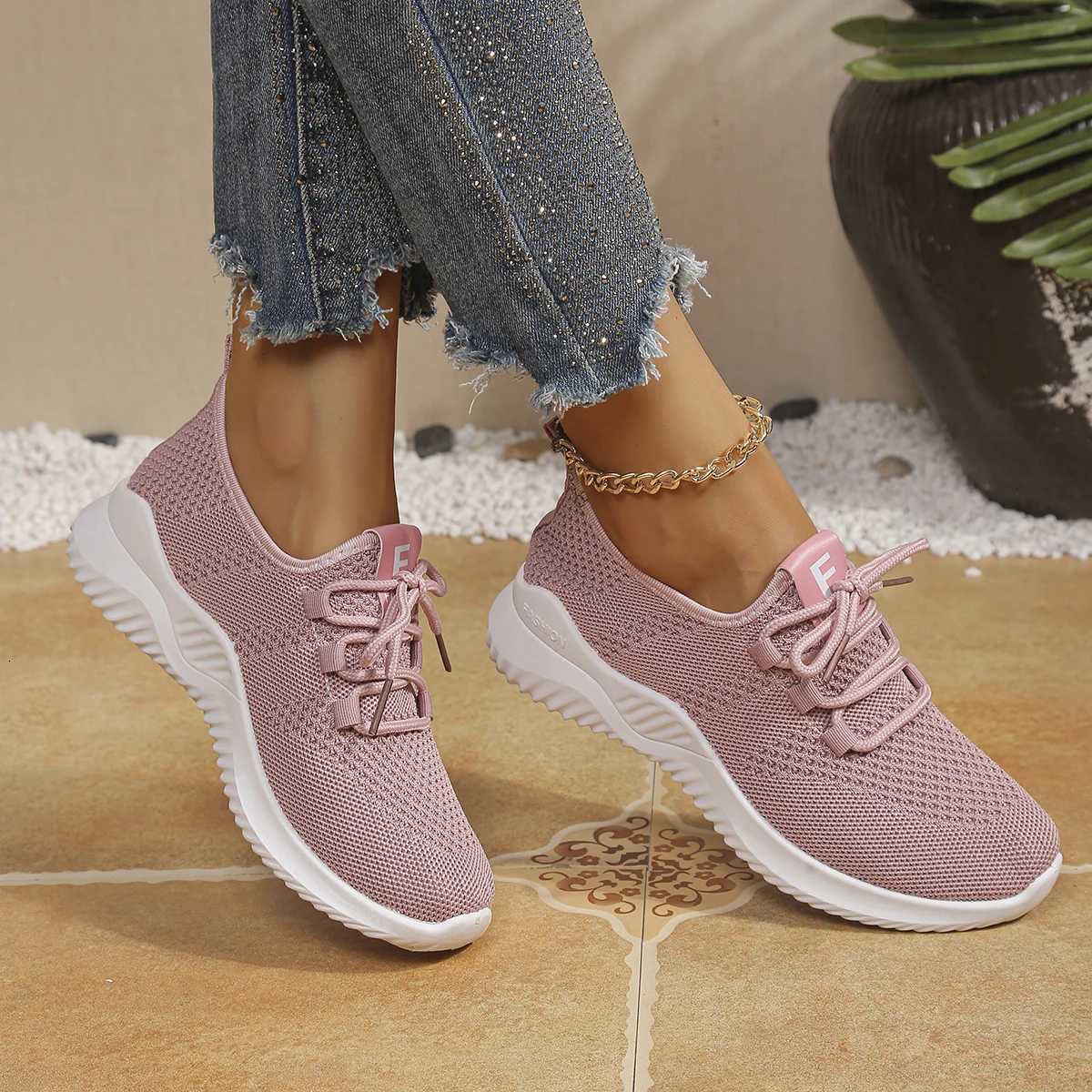 Casual Shoes 2026 Women's Shoes Breathable Mesh Sneakers Lightweight Non-slip Lace-up Running Shoes for Walking Jogging Gym Daily Wear H261016