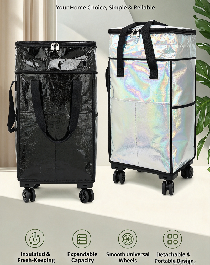 Designer Bag Foldable Large Capacity Bag Travel Bag Trolley Shopping Bag Waterproof Storage Bag Luxury Bag New Wheel Handbags Fashion Square Handbag