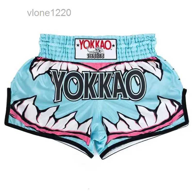 Summer WAX Muay Thai Shorts Embroidered MMA Fighting Clothing for Men Women Kids Cheap Boxing Training Short Pants